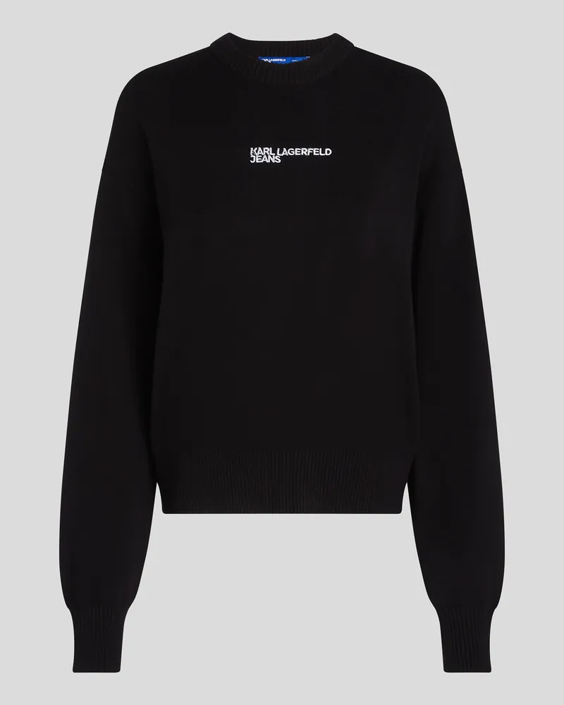 Karl Lagerfeld Pullover In Regulärer Passform, Frau, Schwarz, Größe Schwarz