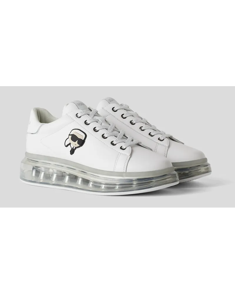 Karl Lagerfeld K/ikonik nft Kapri-kushion-sneaker, Frau, Weiss/silber Weiss