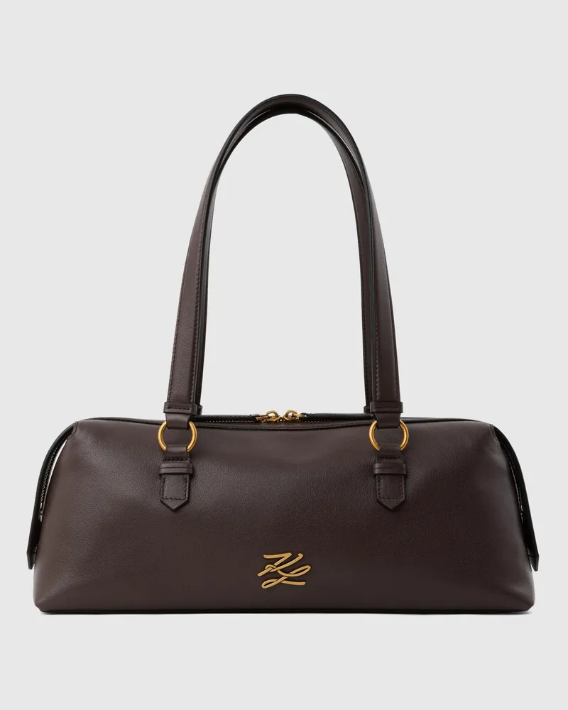 Karl Lagerfeld Mittelgrosse K/autograph-bowlingtasche, Damen, Tobacco, Größe Tobacco