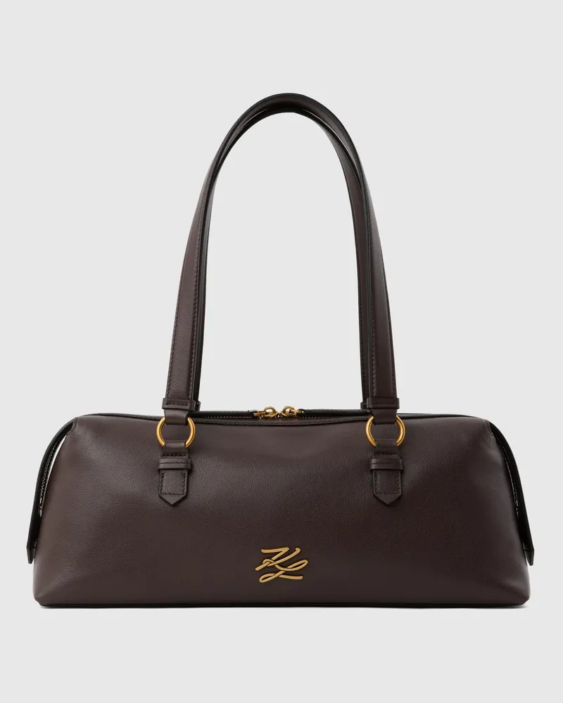 Karl Lagerfeld Mittelgrosse K/autograph-bowlingtasche, Damen, Tobacco, Größe Tobacco
