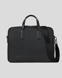 Karl Lagerfeld K/essential Aktentasche aus Leder, Mann, Schwarz Schwarz