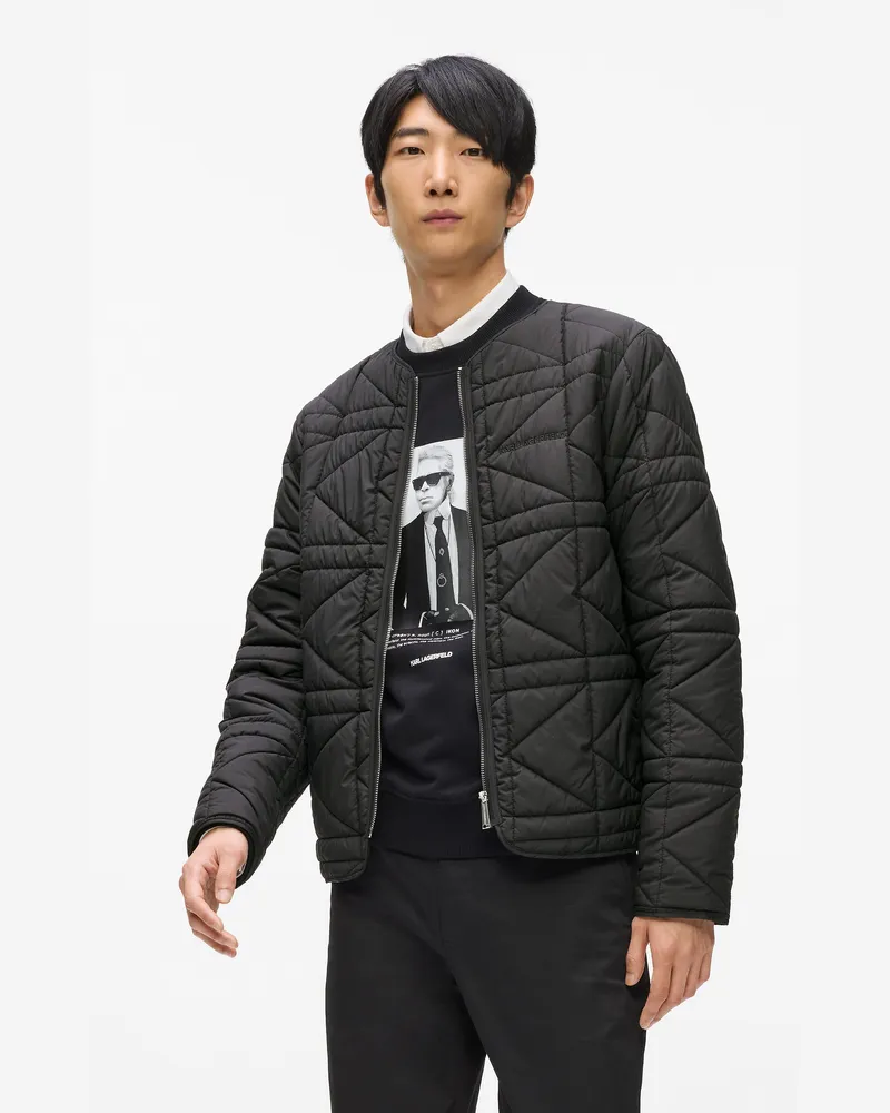 Karl Lagerfeld Leichte, Packbare Jacke, Herren, Schwarz, Größe Schwarz