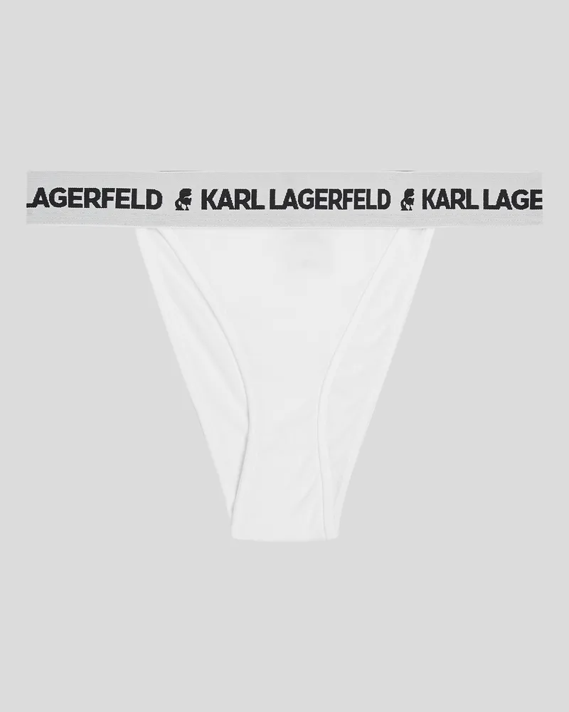 Karl Lagerfeld Brazilian-slip Mit Logo, Frau, Weiss, Größe Weiss