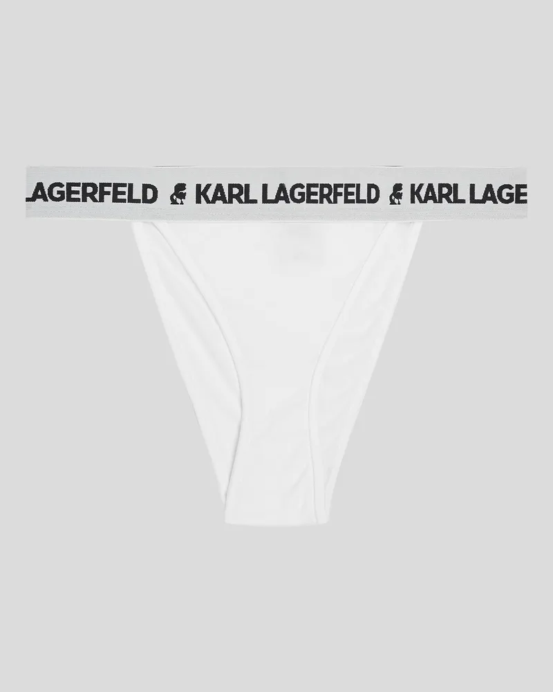 Karl Lagerfeld Brazilian-slip Mit Logo, Damen, Weiss, Größe Weiss
