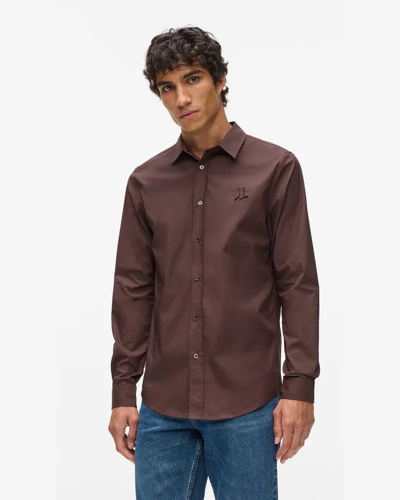 Karl Lagerfeld Monogram-hemd, Herren, Pink Spray, Größe Pink