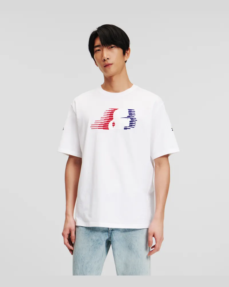 Karl Lagerfeld Paris-t-shirt, Mann, Weiss, Größe Weiss