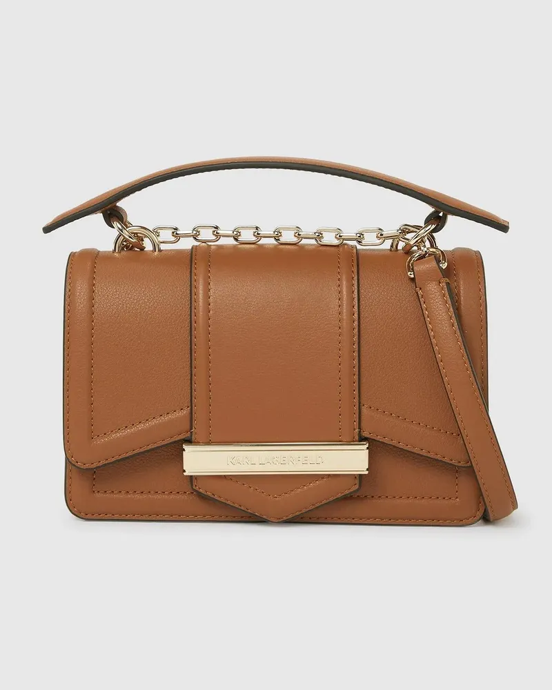 Karl Lagerfeld K/nova Kleine Umhängetasche, Damen, Dunkles Tan, Größe Dunkles