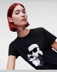 Karl Lagerfeld Karl Ikonik -karl-&-choupette-t-shirt, Frau, Schwarz Schwarz