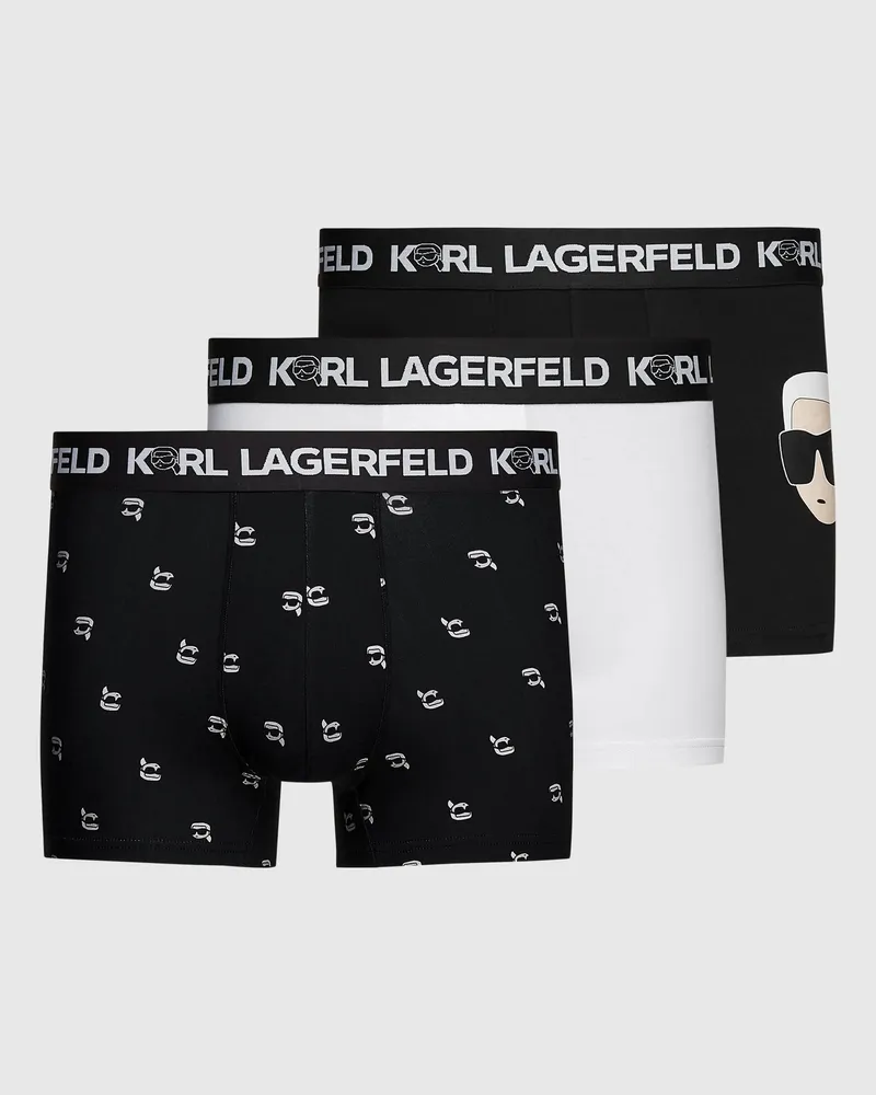 Karl Lagerfeld Ikon-boxershorts – 3er-pack, Male, Ikon-köpfe, Size 