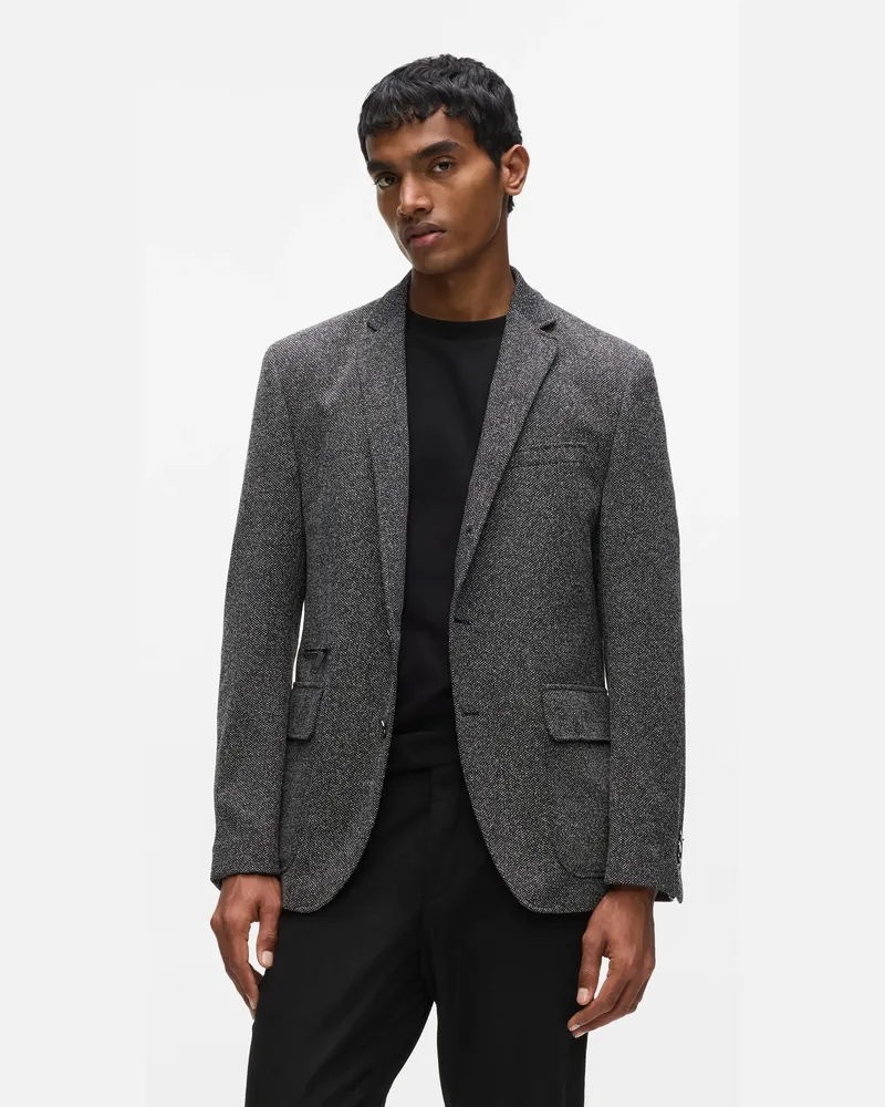 Karl Lagerfeld Jacke Mit Wattierter Innenweste, Herren, Schwarz/weiss, Größe Schwarz