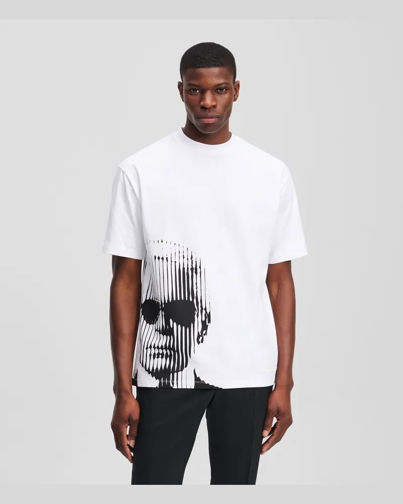 Karl Lagerfeld T-shirt Mit Karl-print, Mann, Weiss, Größe Weiss