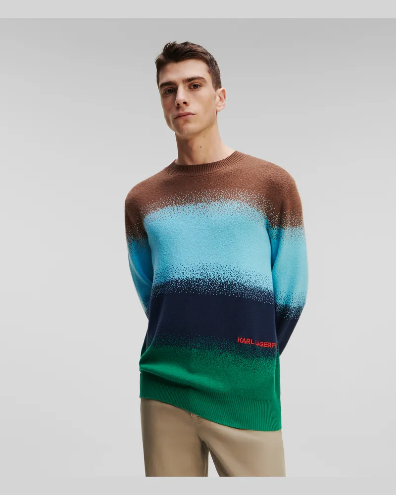 Karl Lagerfeld Pullover Mit Verlaufsstreifen, Mann, Sulti/Stripe, Größe Sulti
