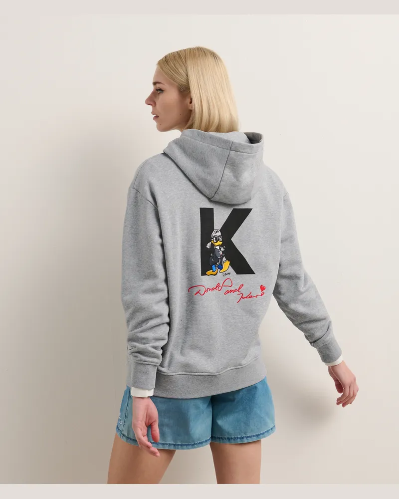 Karl Lagerfeld Disney X Kl Kapuzenpullover, Frau, Hellgrau Mel, Größe Hellgrau