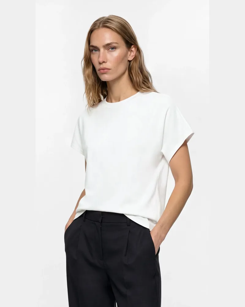 Karl Lagerfeld T-shirt Mit Flügelärmeln, Damen, Weiss, Größe Weiss