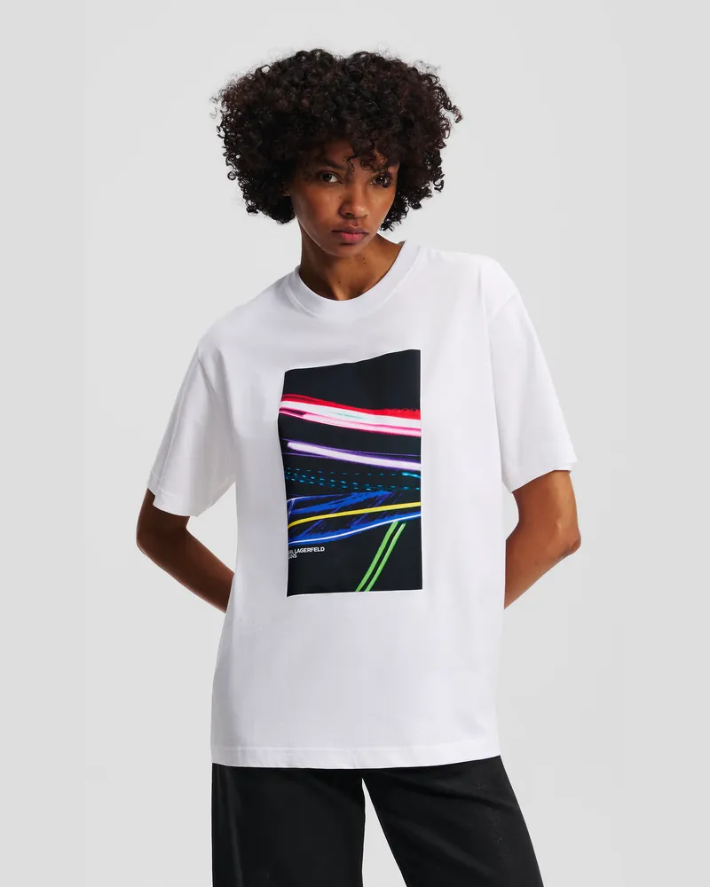 Karl Lagerfeld Love Unlocked T-shirt, Frau, Weiss, Größe Weiss