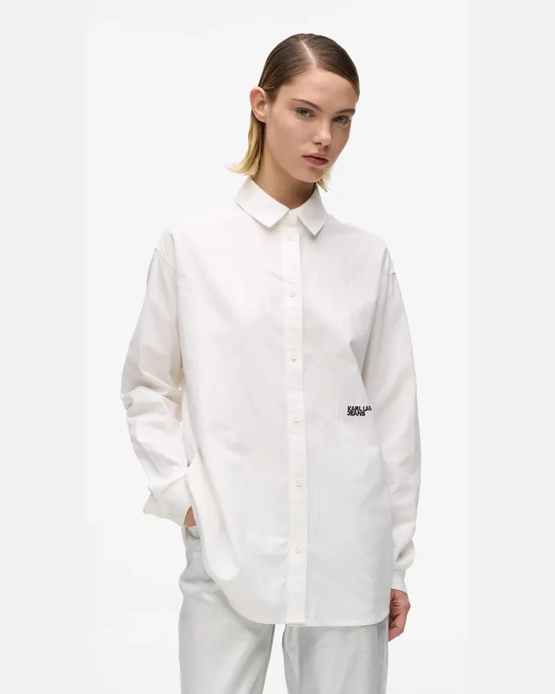 Karl Lagerfeld Oxford-hemd, Damen, Weiss, Größe Weiss