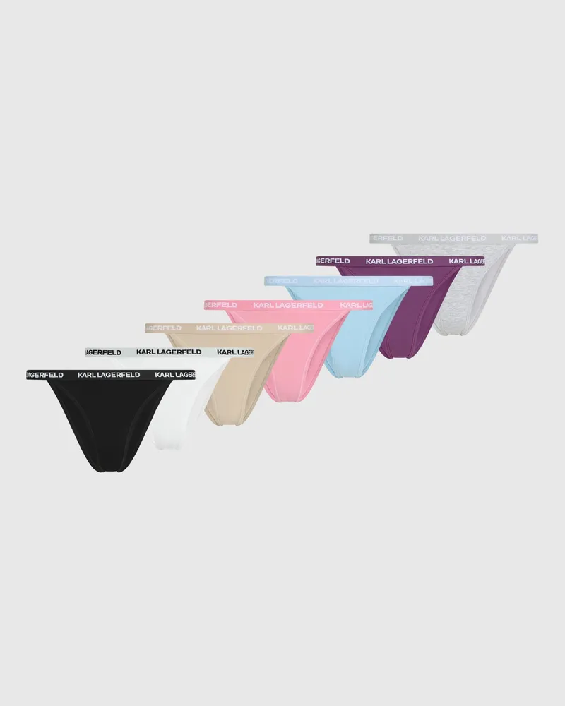 Karl Lagerfeld Logo-slip Im Brasilianischen Stil - 7er Pack, Damen, Mehrfarbig, Größe Mehrfarbig