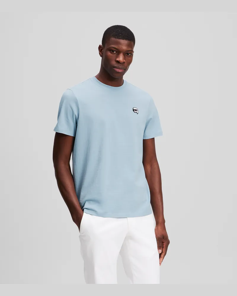 Karl Lagerfeld Ikon T-shirt, Mann, Weiches Chambray, Größe Weiches