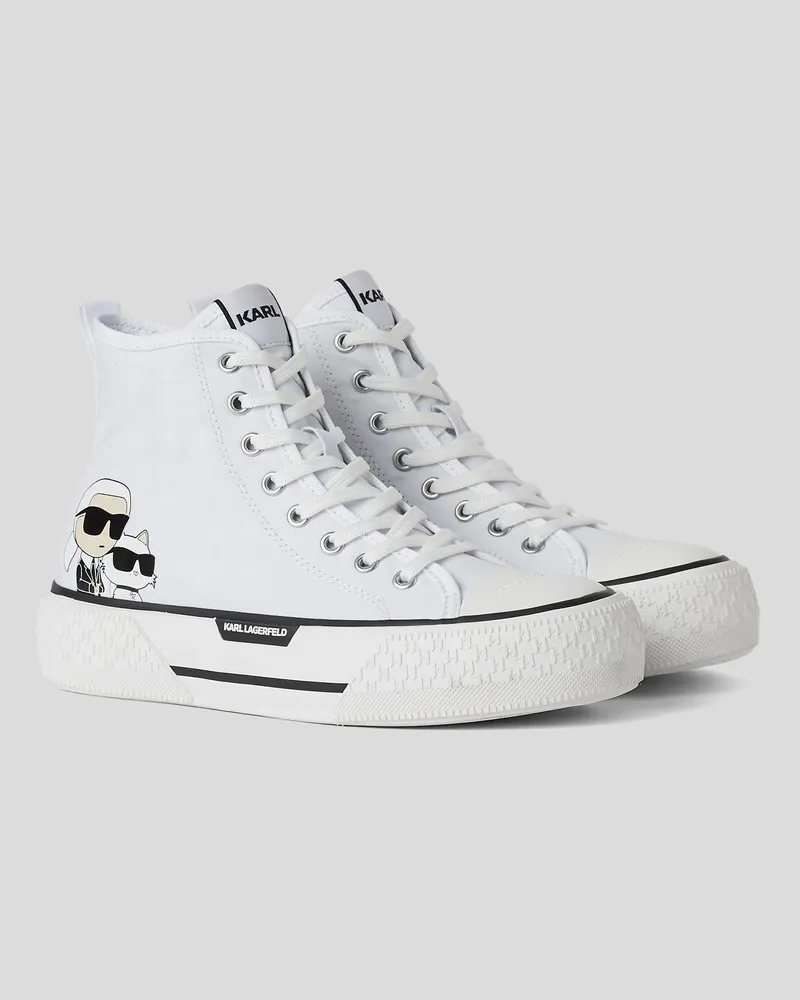 Karl Lagerfeld K/ikonik nft Kampus max iii Sneakers mit Hohem Schaft, Frau, Weiss Weiss