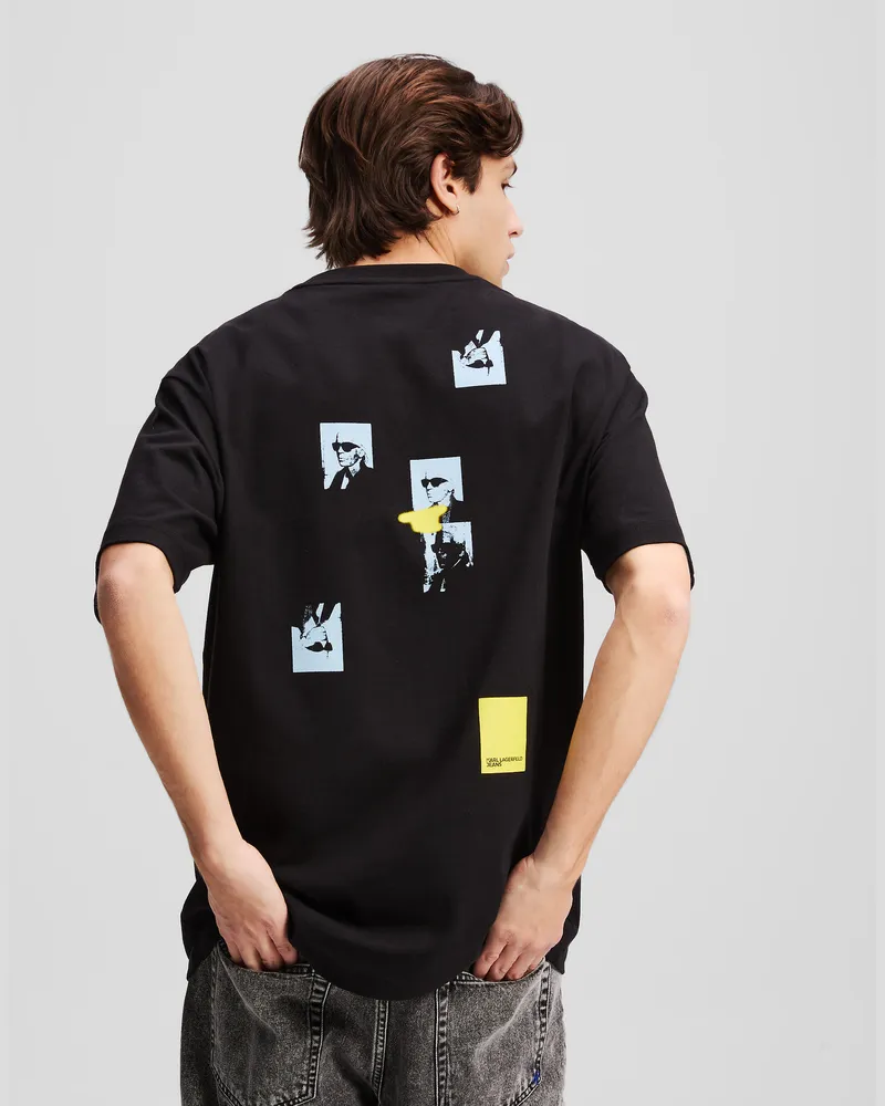Karl Lagerfeld T-shirt Mit Karl-print, Mann, Schwarz, Größe Schwarz