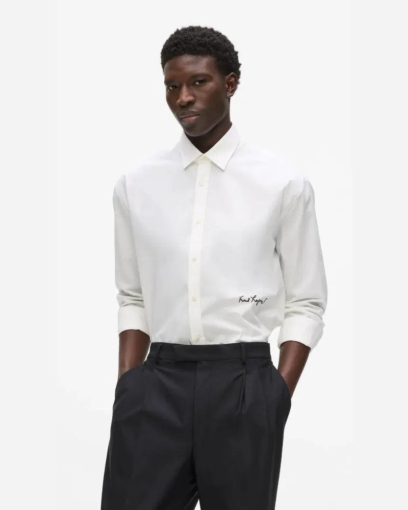Karl Lagerfeld Maison De Karl Hemd, Herren, Off White, Größe Off