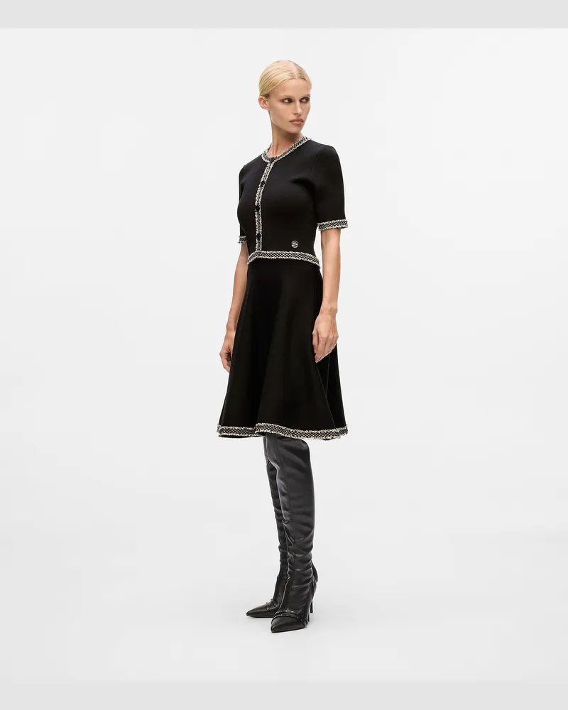 Karl Lagerfeld Strickkleid Mit Bouclé-details, Damen, Schwarz, Größe Schwarz