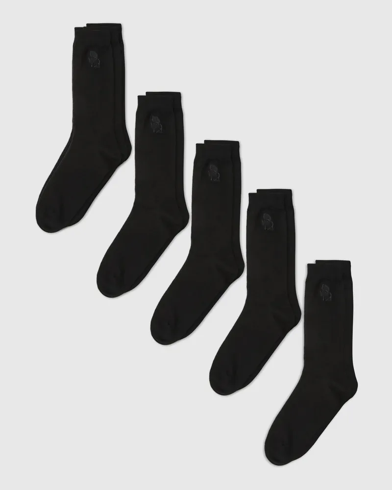 Karl Lagerfeld Kameo-socken – 5er Pack, Male, Schwarz, Size Black