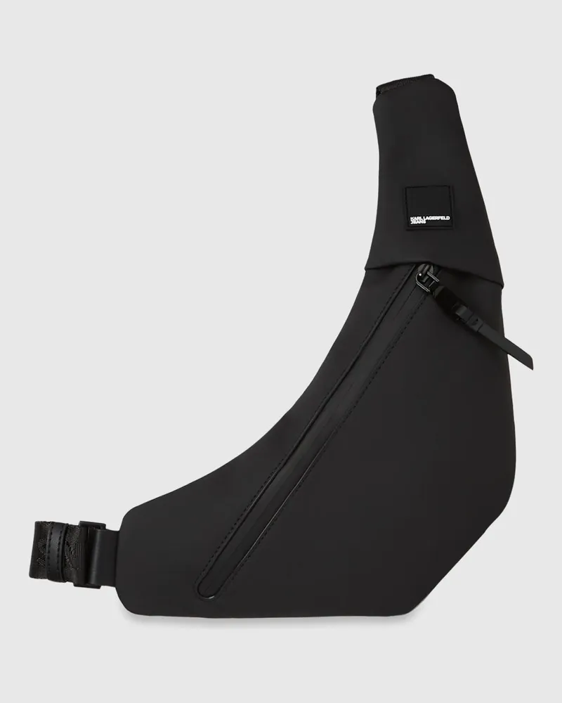 Karl Lagerfeld Slingbag Aus Beschichtetem Technischem Leder, Herren, Schwarz, Größe Schwarz