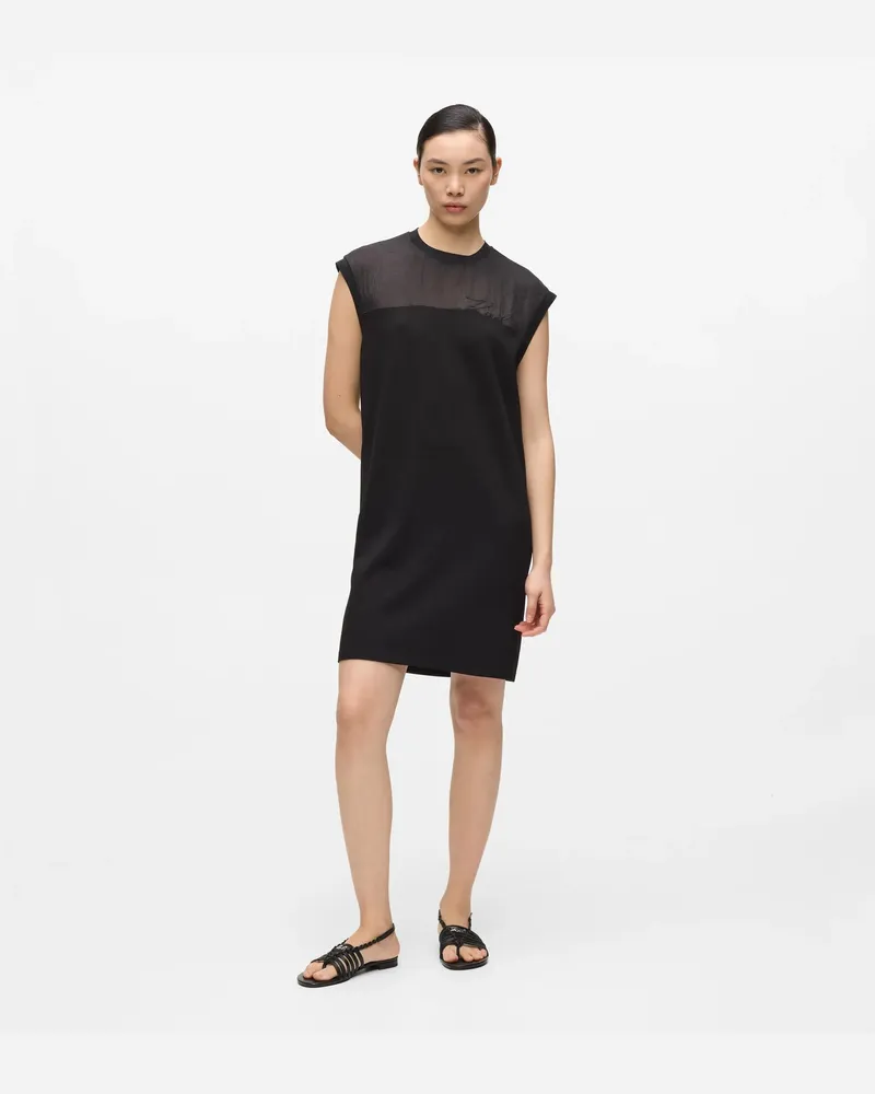 Karl Lagerfeld Signature T-shirtkleid, Damen, Schwarz, Größe Schwarz