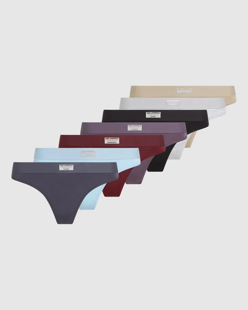 Karl Lagerfeld Tanga Wochentage – 7-pack, Frau, Tage der Woche, Größe Tage