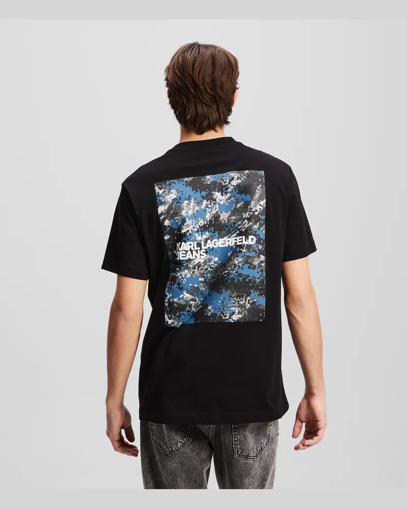 Karl Lagerfeld Grafik-t-shirt, Mann, Schwarz, Größe Schwarz