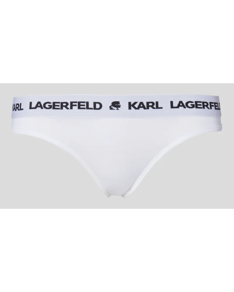 Karl Lagerfeld Tanga mit Karl-logo, Frau, Weiss Weiss