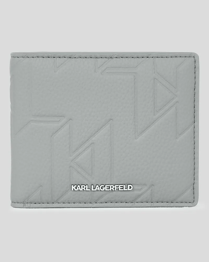 Karl Lagerfeld K/urban Monogram Portemonnaie, Mann, Mirage Grau, Größe Mirage