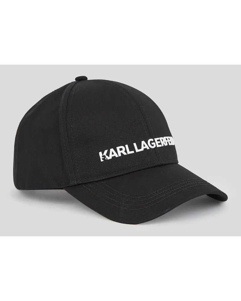 Karl Lagerfeld K/essential Baseball-kappe, Mann, Schwarz Schwarz