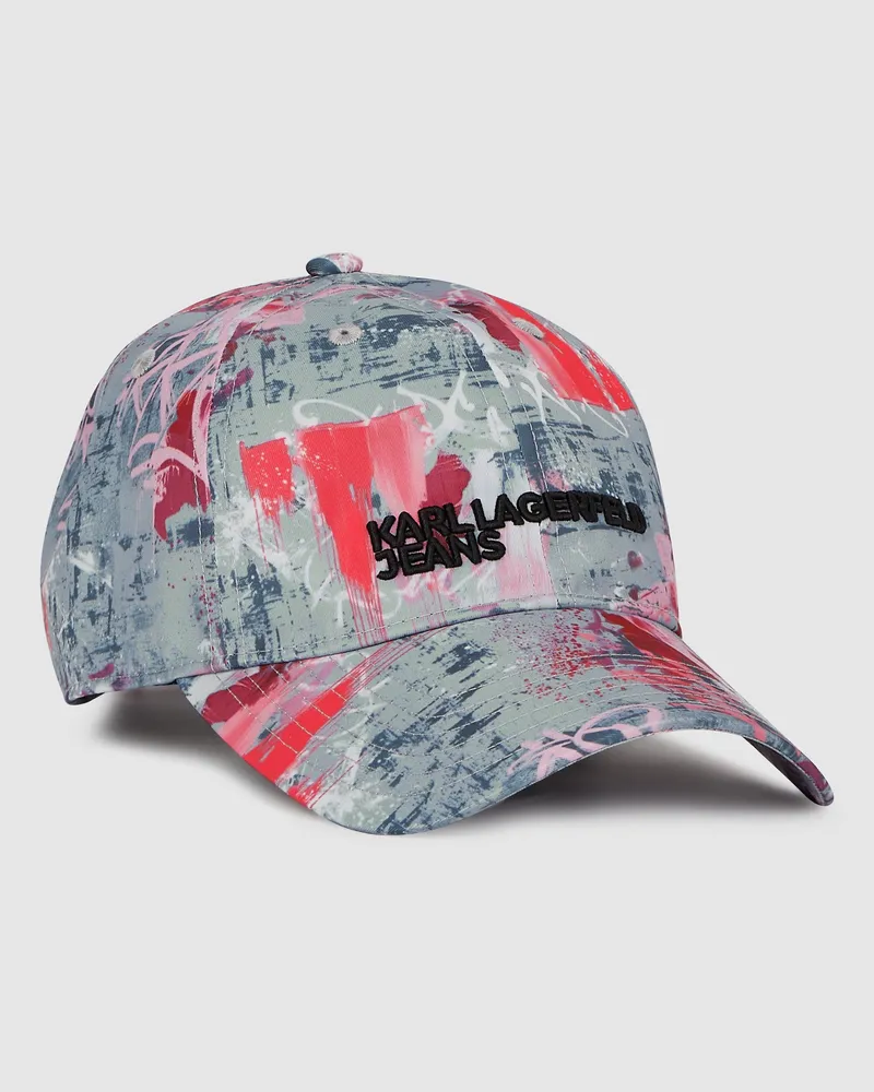 Karl Lagerfeld Kappe Mit Allover-graffiti-print, Damen, Otter, Größe Otter