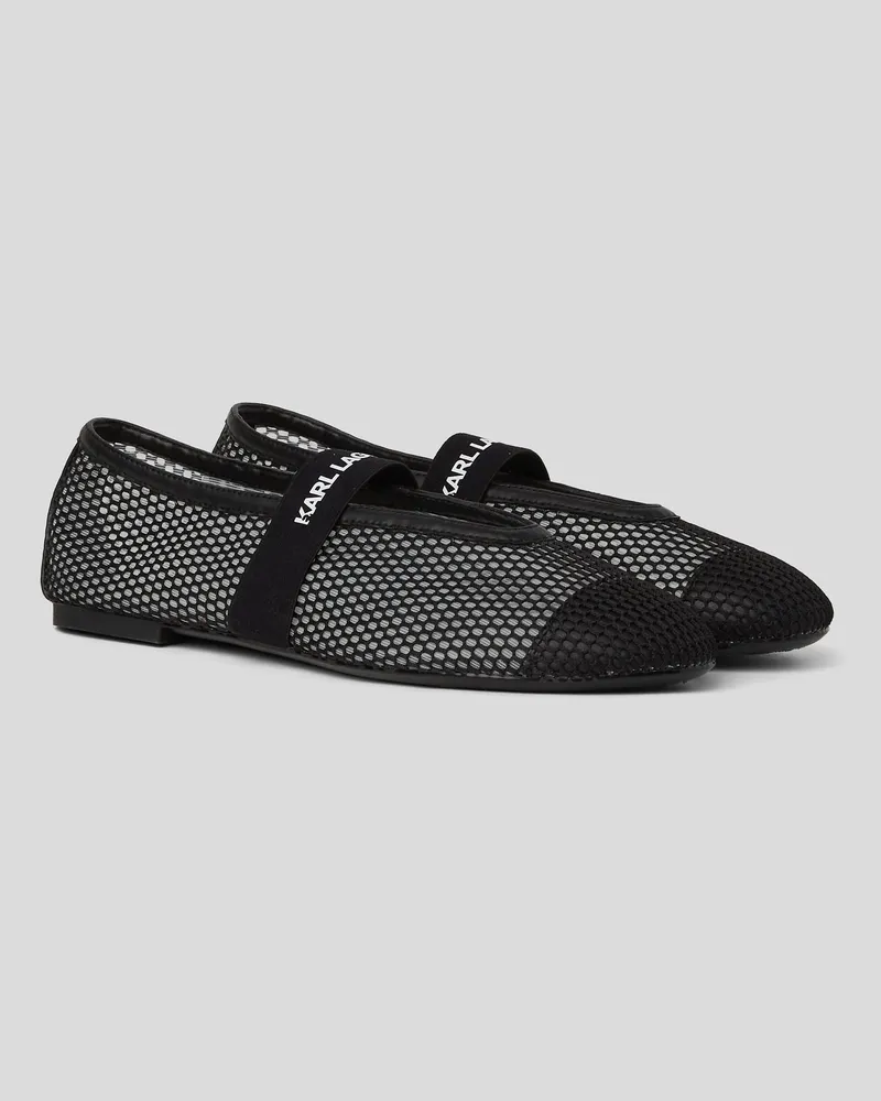 Karl Lagerfeld Karo Mesh-pumps, Frau, Schwarz, Größe Schwarz