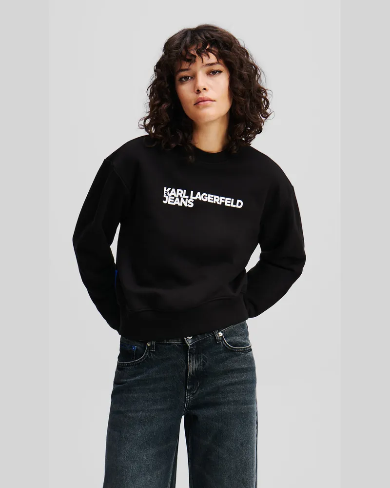 Karl Lagerfeld Sweatshirt Mit Logo, Damen, Schwarz, Größe Schwarz