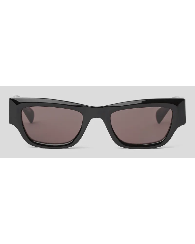 Karl Lagerfeld Kl monogram Glamouröse Sonnenbrille, Frau, Schwarz Schwarz