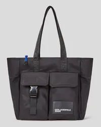 Karl Lagerfeld Klj street Tote-bag aus Nylon, Frau, Schwarz Schwarz