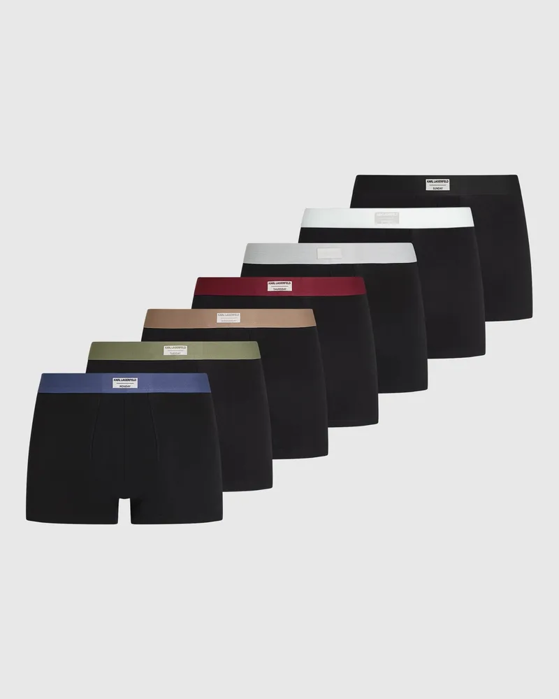 Karl Lagerfeld Boxershorts Wochentage – 7-pack, Male, Schwarz, Size Black