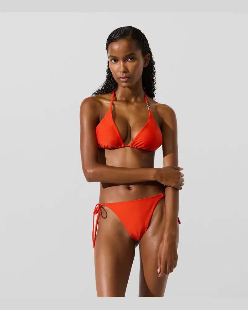 Karl Lagerfeld Triangel-bikini-oberteil, Damen, Verwaschenes Blau-schwarz, Größe Verwaschenes