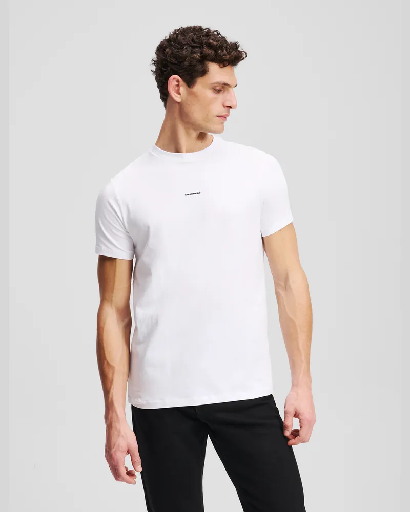 Karl Lagerfeld T-shirt Mit Rundhalsausschnitt, Mann, Weiss, Größe Weiss