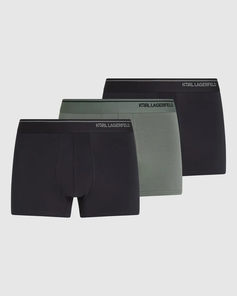 Karl Lagerfeld Ikon Boxershorts – 3er-set, Herren, Marineblau-grau, Größe Marineblau-grau