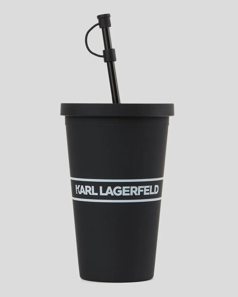 Karl Lagerfeld Becher Für Unterwegs Mit Logo, Damen, Schwarz, Größe Schwarz