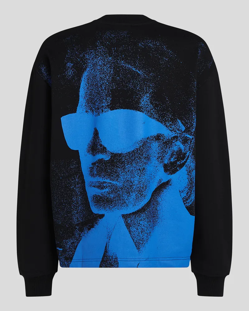 Karl Lagerfeld Grafik-sweatshirt Mit Karl-print, Mann, Schwarz, Größe Schwarz