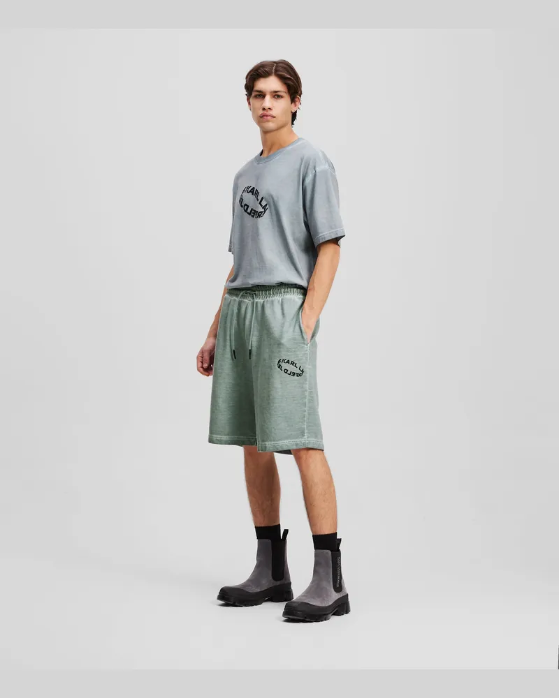 Karl Lagerfeld Gewaschene Sweatshorts, Mann, Monument, Größe Monument