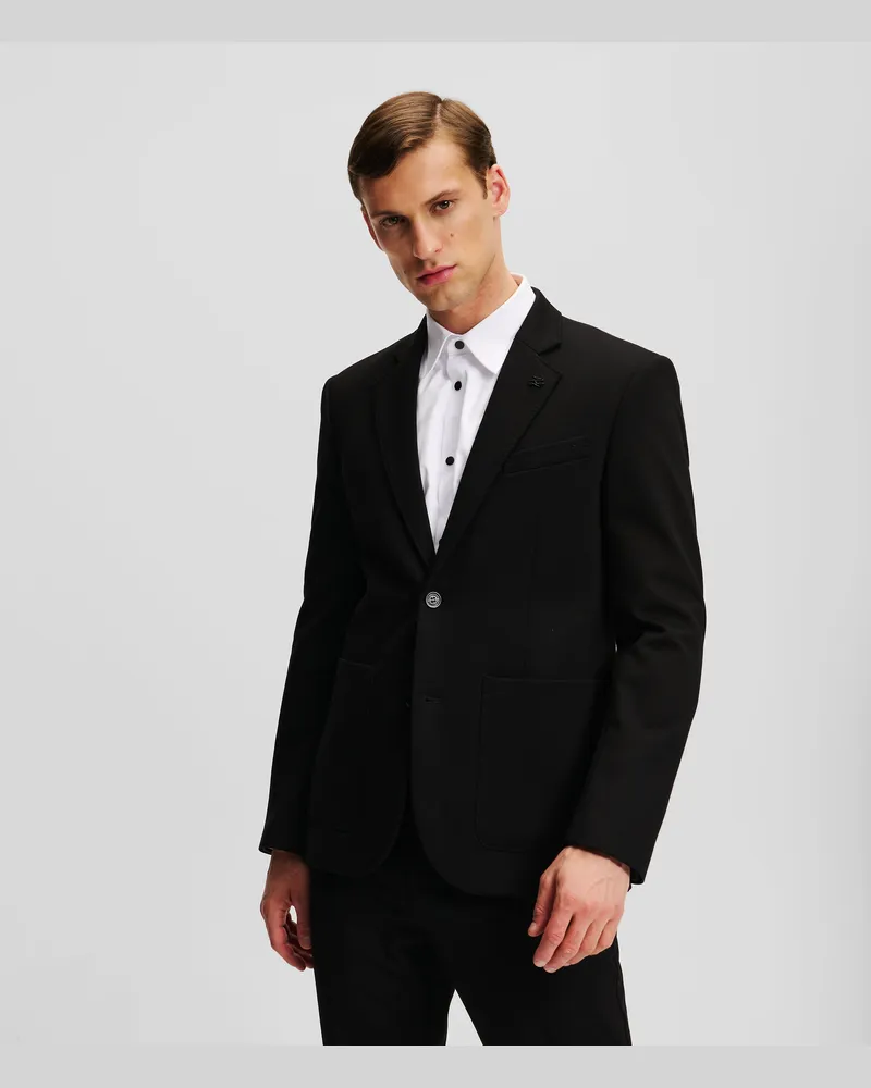 Karl Lagerfeld Punto-jacke Im Couture-stil, Male, Schwarz, Size Black