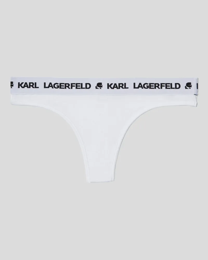 Karl Lagerfeld Tanga Mit Logo, Damen, Weiss, Größe Weiss