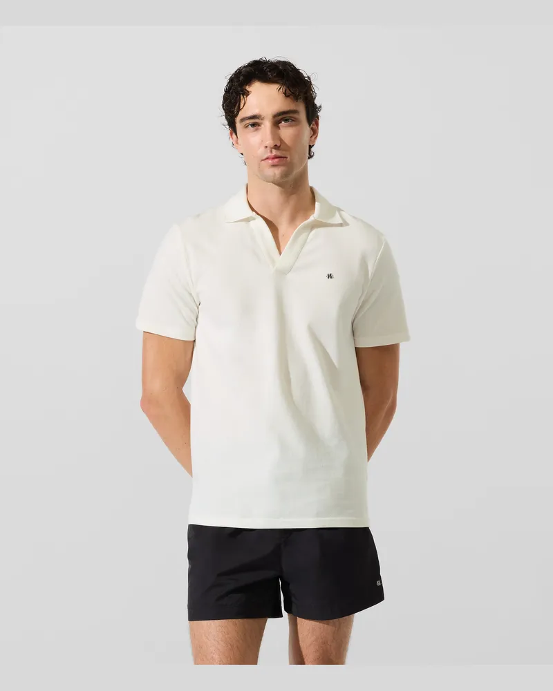 Karl Lagerfeld Poloshirt Mit Monogramm-pin, Herren, Cannoli Creme, Größe Cannoli