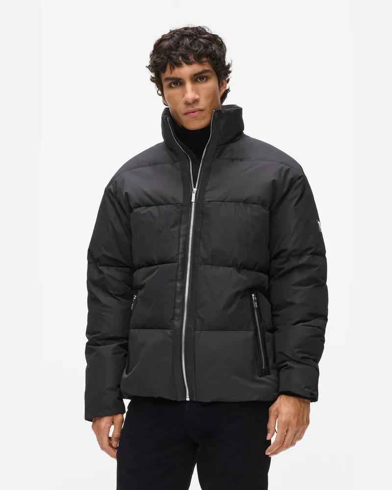 Karl Lagerfeld Wattierte Pufferjacke, Herren, Schwarz, Größe Schwarz